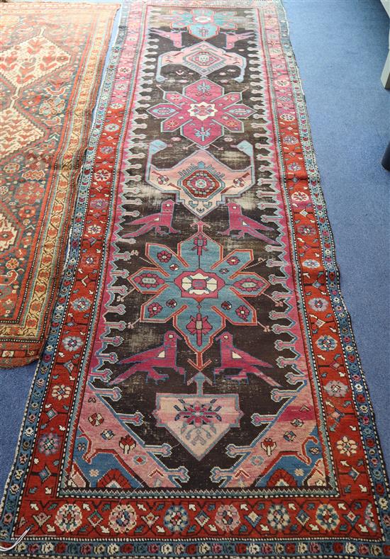 A Caucasian geometric runner, 330 x 106cm